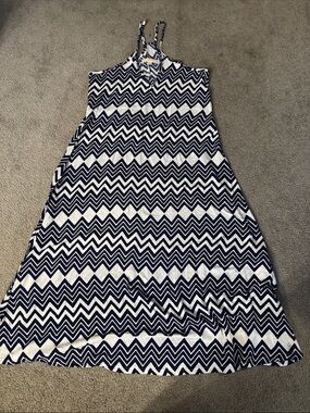 lovestitch Navy and White Chevron Sundress
